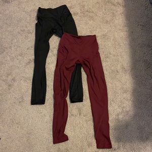 Amazon Yoga Pants BOGO Black & Maroon XS